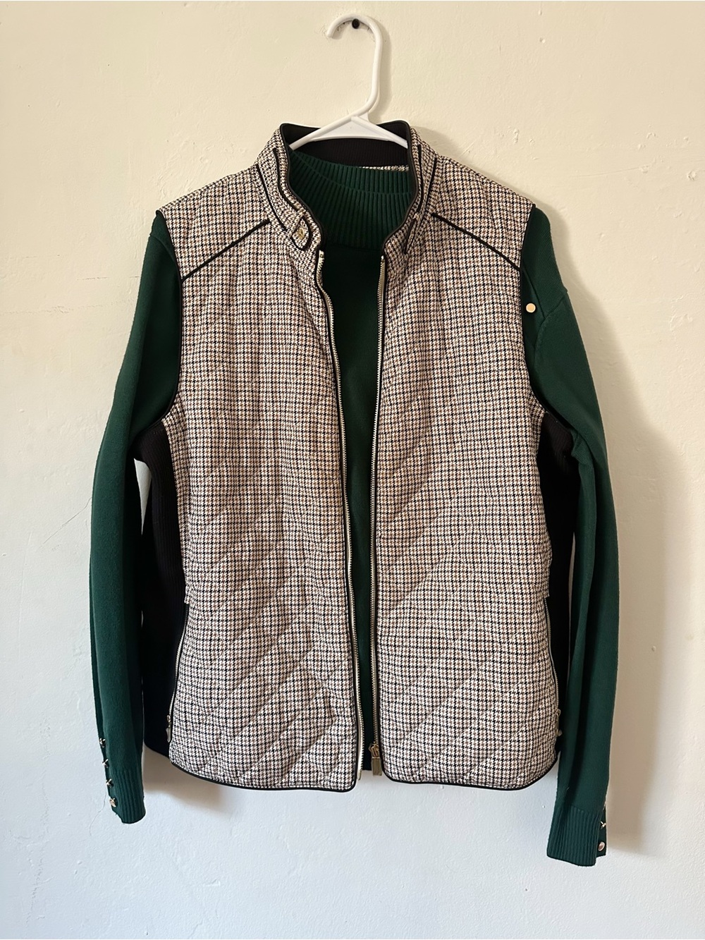 Jones New York Quilted Houndstooth Vest